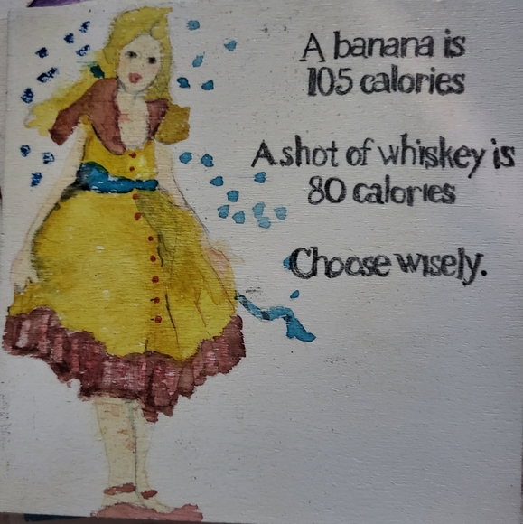 Hand-painted Wood Tile,  5x5 inches,  Can Write Your Own Message On The Back. - Picture 10 of 16